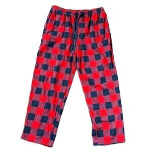 Stafford Buffalo Plaid Red Sleep Pants with Pockets Large Regular Fit